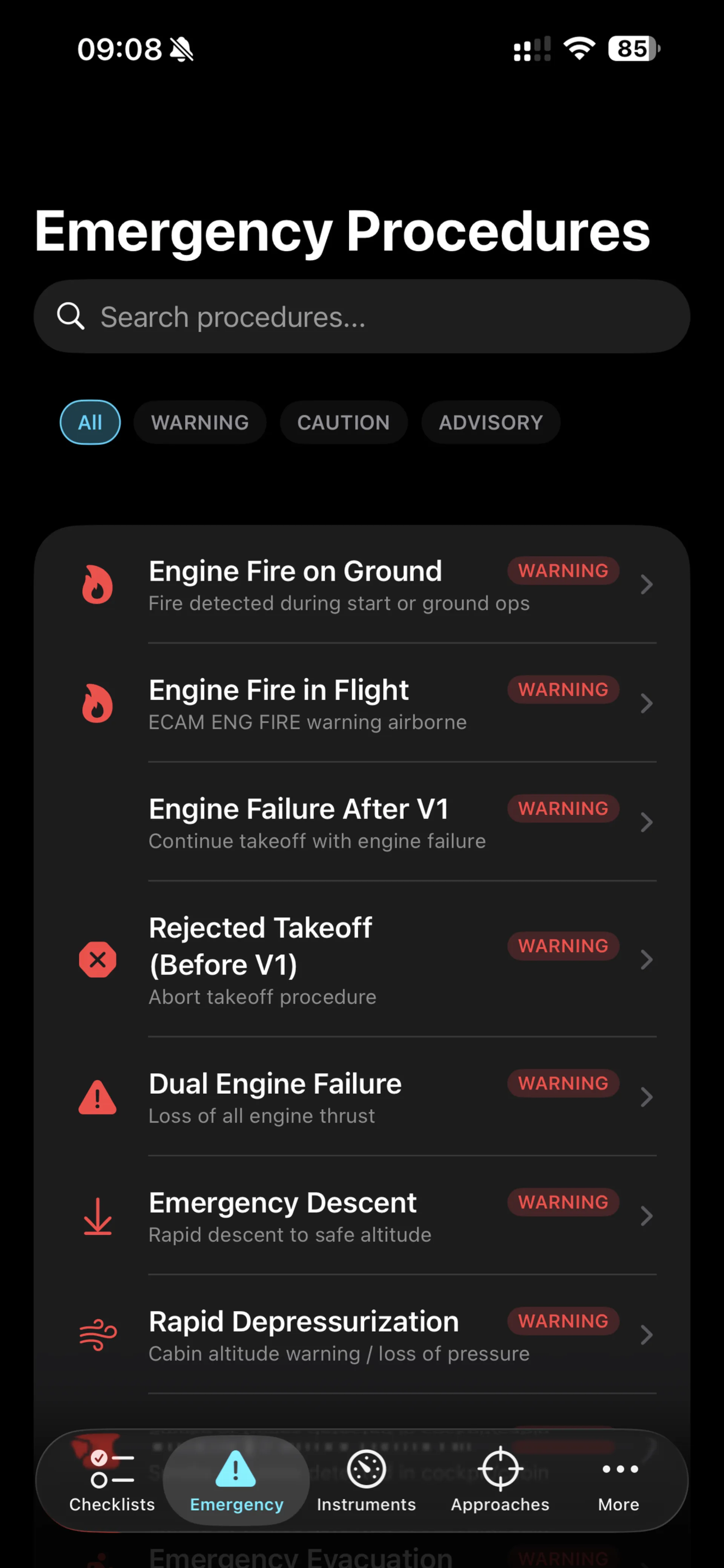 Next-Gen Checklist — Emergency Procedures